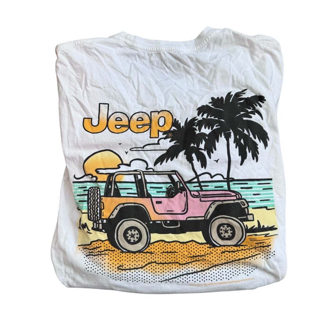 JEEP Long Sleeve White Performance T-Shirt Mens 3XL Colorful Jedco Graphic